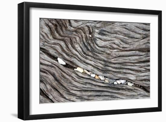 Wood Railroad Tie Pebbles-David Kozlowski-Framed Photographic Print