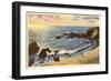 Wood's Cove, Laguna Beach, California-null-Framed Art Print