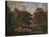 Wood Scene-Robert Ladbrooke-Stretched Canvas