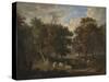 Wood Scene-Robert Ladbrooke-Stretched Canvas