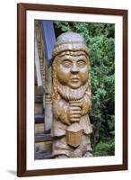 Wood Sculpture at Entrance to Girios Aidas (Echoes of Forest) Museum of Natural History-null-Framed Photographic Print