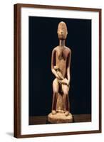 Wood Sculpture Depicting Mother and Child-null-Framed Giclee Print