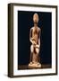 Wood Sculpture Depicting Mother and Child-null-Framed Giclee Print