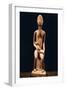 Wood Sculpture Depicting Mother and Child-null-Framed Giclee Print