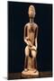 Wood Sculpture Depicting Mother and Child-null-Mounted Giclee Print