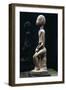 Wood Sculpture Depicting Mother and Child-null-Framed Giclee Print