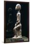 Wood Sculpture Depicting Mother and Child-null-Framed Giclee Print