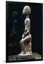 Wood Sculpture Depicting Mother and Child-null-Framed Giclee Print