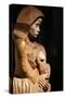 Wood sculpture of Virgin and Child, France-Godong-Stretched Canvas