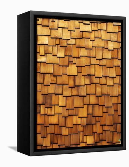 Wood Shingle Siding-Mark E. Gibson-Framed Stretched Canvas