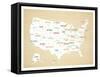 Wood USA Map-Kindred Sol Collective-Framed Stretched Canvas