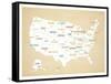 Wood USA Map-Kindred Sol Collective-Framed Stretched Canvas