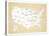 Wood USA Map-Kindred Sol Collective-Stretched Canvas