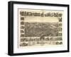 Woodbury, New Jersey - Panoramic Map-Lantern Press-Framed Art Print