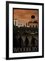 Woodbury Retro Travel Poster-null-Framed Poster