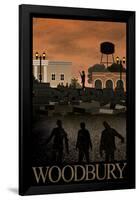 Woodbury Retro Travel Poster-null-Framed Poster