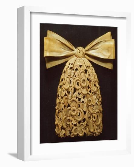 Woodcarving of a Cravat, by Grinling Gibbons (1648-1721)-null-Framed Giclee Print