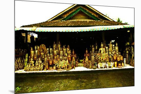 Woodcarving Shop, Ubud, Bali, Indonesia, Southeast Asia, Asia-Laura Grier-Mounted Premium Photographic Print