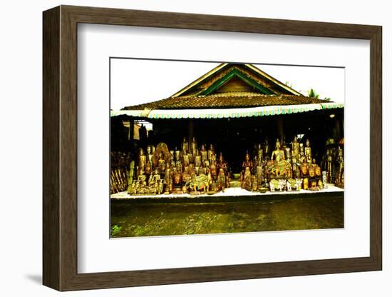 Woodcarving Shop, Ubud, Bali, Indonesia, Southeast Asia, Asia-Laura Grier-Framed Photographic Print