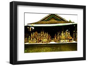 Woodcarving Shop, Ubud, Bali, Indonesia, Southeast Asia, Asia-Laura Grier-Framed Photographic Print