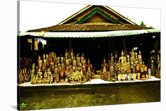 Woodcarving Shop, Ubud, Bali, Indonesia, Southeast Asia, Asia-Laura Grier-Stretched Canvas