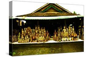 Woodcarving Shop, Ubud, Bali, Indonesia, Southeast Asia, Asia-Laura Grier-Stretched Canvas