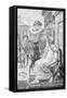 Woodcut after Julius Caesar Refusing Imperial Crown by Tadema-null-Framed Stretched Canvas