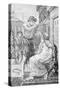 Woodcut after Julius Caesar Refusing Imperial Crown by Tadema-null-Stretched Canvas