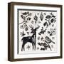 Woodcut Christmas III-Daphne Brissonnet-Framed Art Print