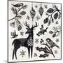 Woodcut Christmas III-Daphne Brissonnet-Mounted Art Print