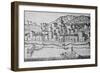 Woodcut Depicting Cincinnati-null-Framed Giclee Print