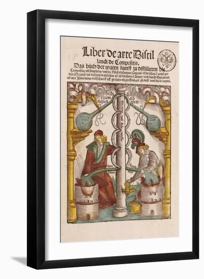 Woodcut Illustration from Grosses Destillierbuch, 1512-Hieronymus Brunschwig-Framed Giclee Print