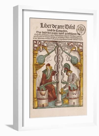 Woodcut Illustration from Grosses Destillierbuch, 1512-Hieronymus Brunschwig-Framed Giclee Print