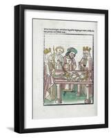 Woodcut Illustration from Medieval Book-null-Framed Giclee Print