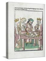 Woodcut Illustration from Medieval Book-null-Stretched Canvas