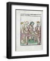 Woodcut Illustration from Medieval Book-null-Framed Premium Giclee Print