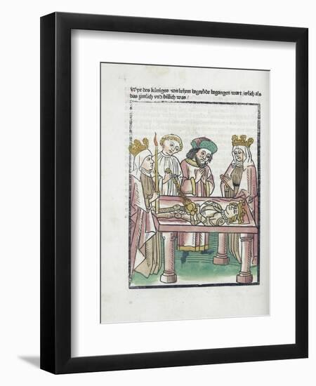 Woodcut Illustration from Medieval Book-null-Framed Premium Giclee Print
