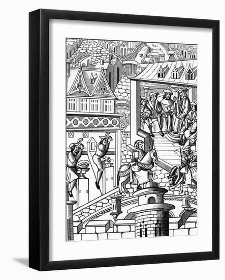 Woodcut Illustration Showing the Mint and Administrators-null-Framed Giclee Print