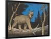 Woodcut of Canada Lynx-null-Framed Art Print