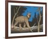 Woodcut of Canada Lynx-null-Framed Art Print