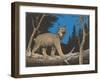 Woodcut of Canada Lynx-null-Framed Art Print