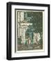Woodcut of Meeting Hall-null-Framed Giclee Print