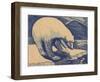 Woodcut of Polar Bear-null-Framed Art Print