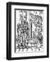 Woodcut Print of a Scene in a Medieval Apothecary Shop-null-Framed Giclee Print