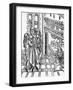 Woodcut Print of a Scene in a Medieval Apothecary Shop-null-Framed Giclee Print