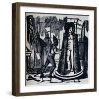 'Woodcut showing Geuder's 'Iron Maiden' in a torture chamber Setting', c1870-Unknown-Framed Giclee Print