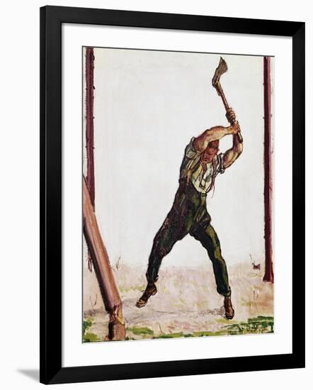 Woodcutter, 1910-Ferdinand Hodler-Framed Giclee Print