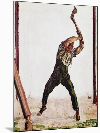 Woodcutter, 1910-Ferdinand Hodler-Mounted Giclee Print