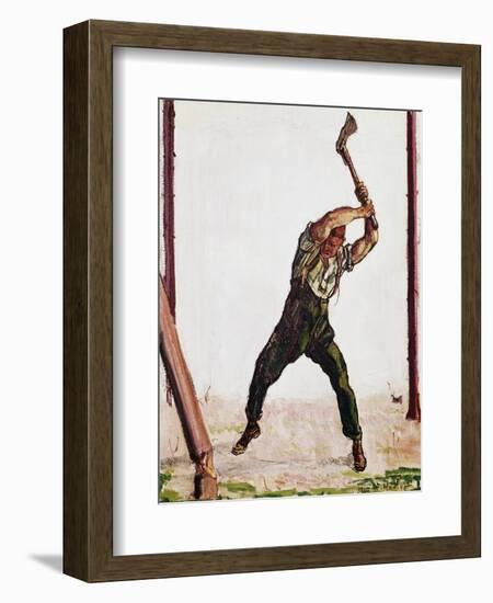 Woodcutter, 1910-Ferdinand Hodler-Framed Giclee Print