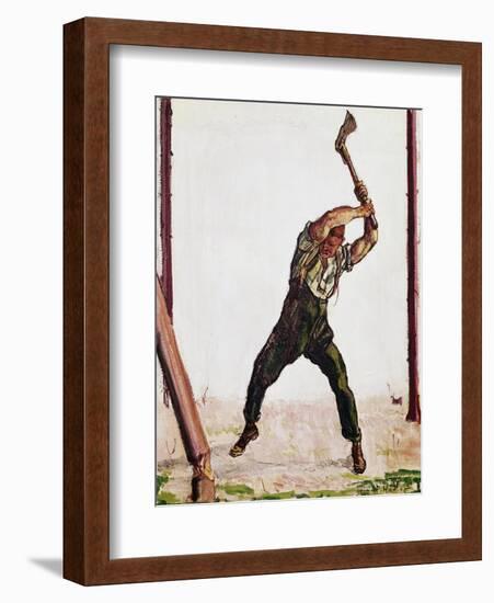 Woodcutter, 1910-Ferdinand Hodler-Framed Giclee Print